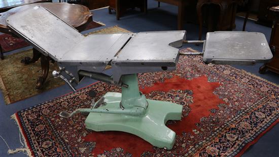 A vintage operating table W.195cm approx.